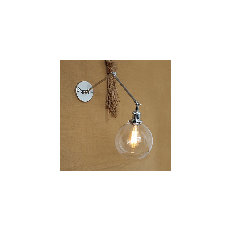 Nástenné svietniky Swing Lights Nástenné svietidlá na čítanie Krištáľové mini štýlové rustikálne Lodge Metal