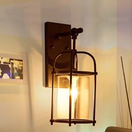 Nástenné lampy s kreatívnym industriálnym vzhľadom Nástenné lampy v štýle Severnej Ameriky s flautou Edison vo vnútri barových dekoračných svetiel