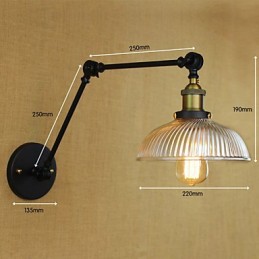 Nástenné svietniky Swing Lights Nástenné svietidlá na čítanie Mini štýl Rustic Lodge Metal