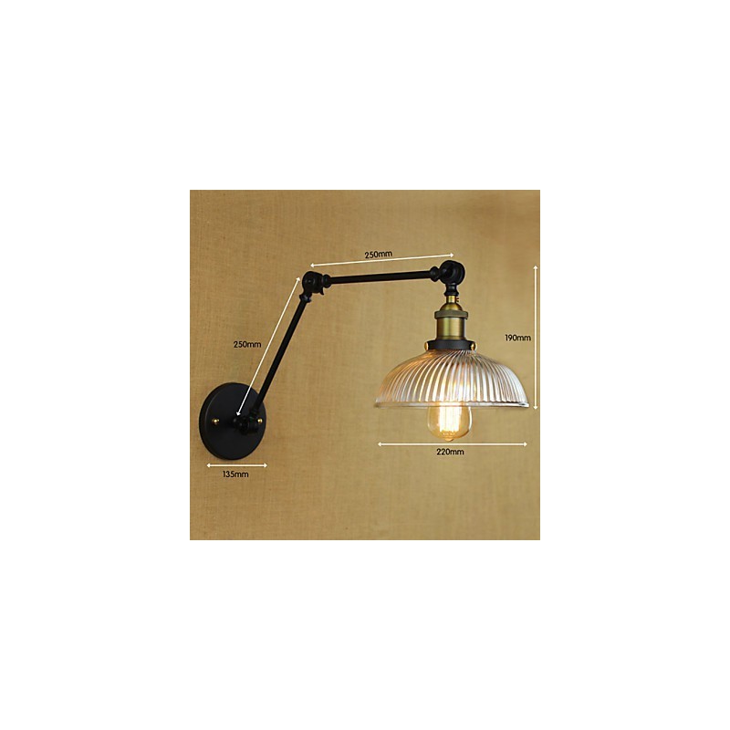 Nástenné svietniky Swing Lights Nástenné svietidlá na čítanie Mini štýl Rustic Lodge Metal