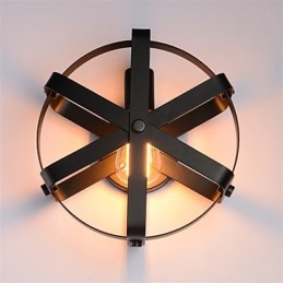 Nové okrúhle nástenné nástenné svietidlo v industriálnom štýle v štýle Vintage Loft Vstupná chodba Spálňová nástenná lampa