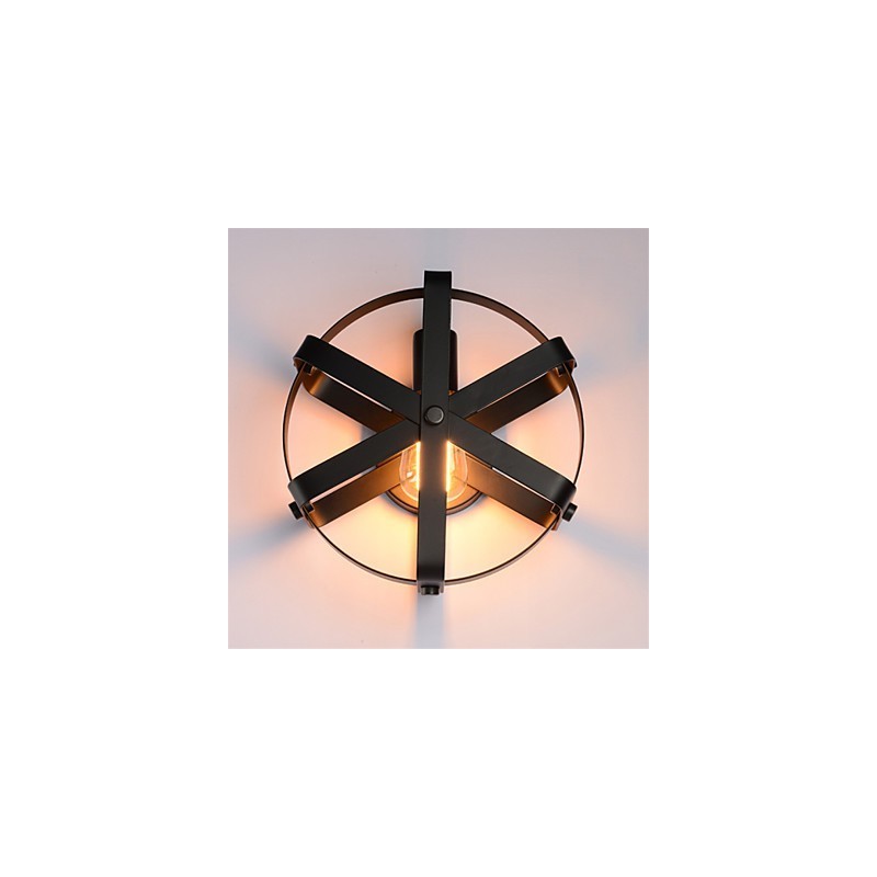 Nové okrúhle nástenné nástenné svietidlo v industriálnom štýle v štýle Vintage Loft Vstupná chodba Spálňová nástenná lampa