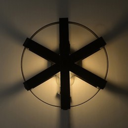 Nové okrúhle nástenné nástenné svietidlo v industriálnom štýle v štýle Vintage Loft Vstupná chodba Spálňová nástenná lampa