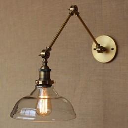 Dizajnová lampa v štýle LOFT Moderná sklenená bronzová kaviarenská dekoratívna nástenná lampa