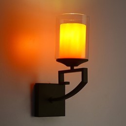 Retro sklenené jednoduché nástenné svietidlo s jednou hlavicou Svetelné nástenné svietidlá Krištáľové moderné súčasné kovové