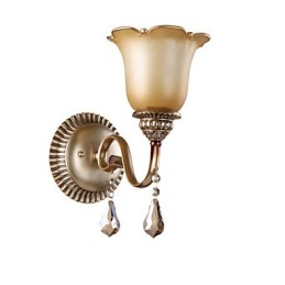 Typ Európa Obnova starých spôsobov tepaného železa Spálňa z krištáľového skla Nástenná lampa Svetlo