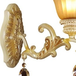 Typ Európa Obnova starých spôsobov tepaného železa Spálňa z krištáľového skla Nástenná lampa Svetlo