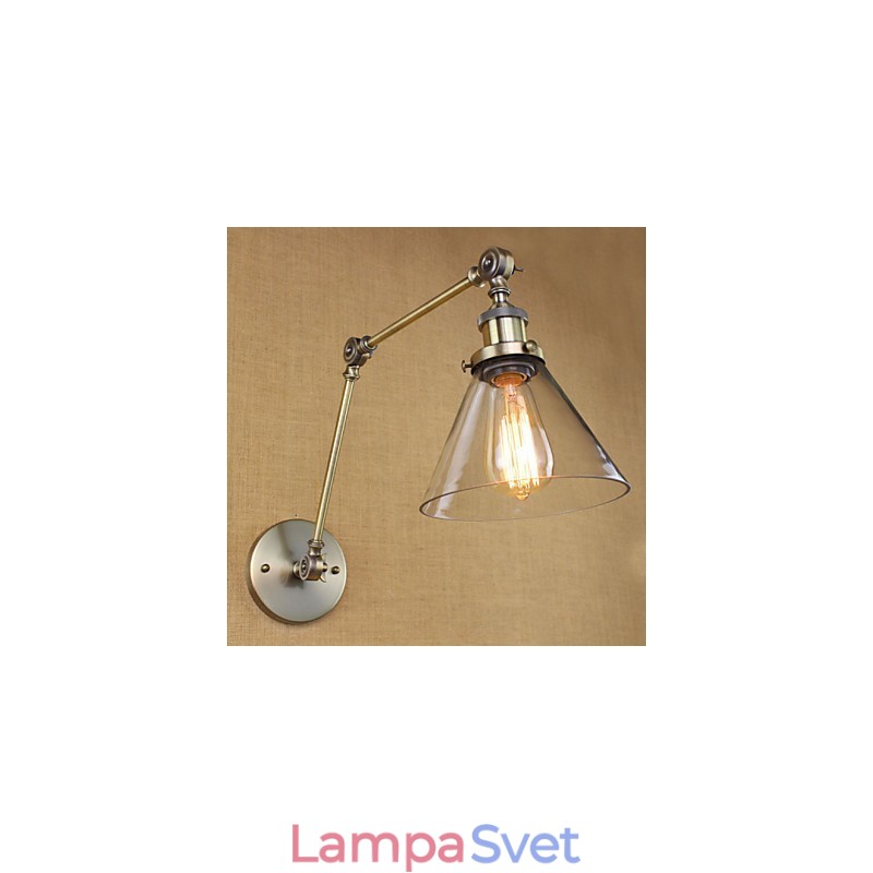 Ozdobné nástenné nástenné nástenné svietidlo s komplexom stredomorskej zelenej bronzovej farby