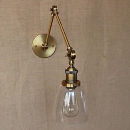 Retro Vintage Exclusive Hotel Lobby Spálňa Nočný stojan na starožitné bronzové dekoratívne nástenné nástenné svietidlo