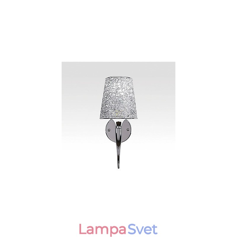 Strieborná nočná lampa na čítanie Nástenné lampy Inštalatérska pasca na pozadí zrkadlové svetlo