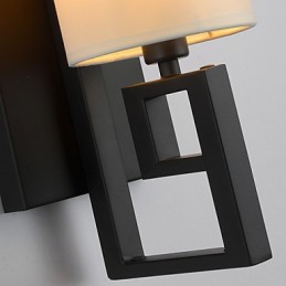 Moderná starožitná lampa v americkom štýle Obývacia izba Spálňa Hotelové izby Biela látková nástenná lampa
