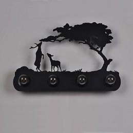 4 svetlá American Village Pastoral LOFT Style Spálne Aisle Iron Retro Nástenné lampy