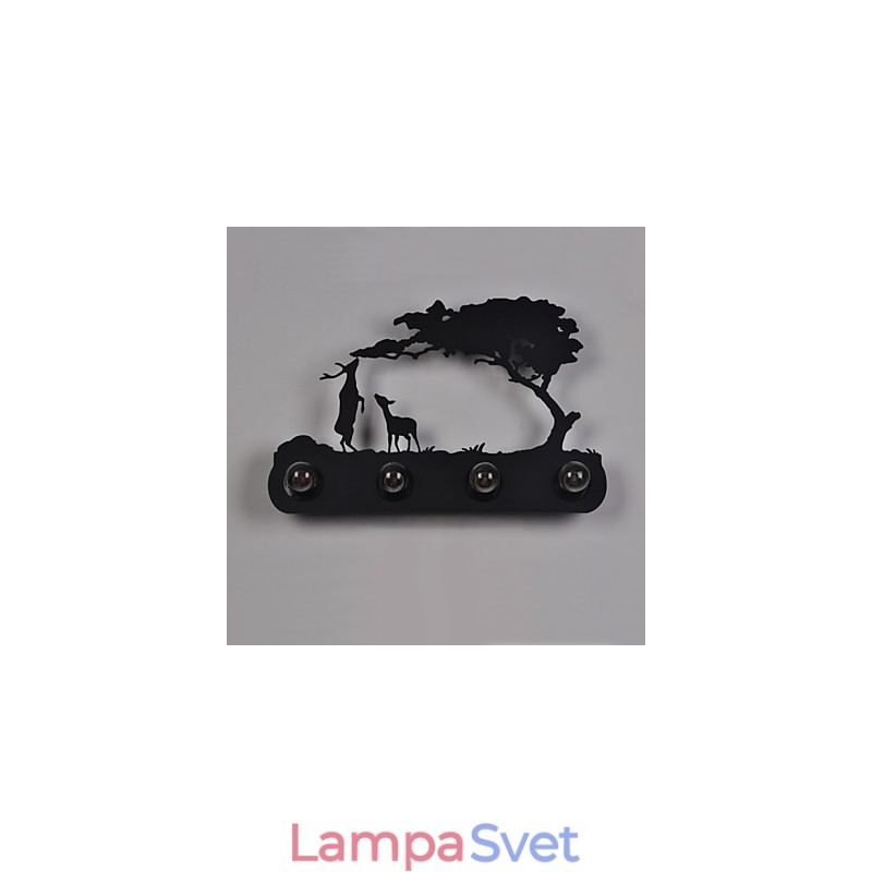 4 svetlá American Village Pastoral LOFT Style Spálne Aisle Iron Retro Nástenné lampy