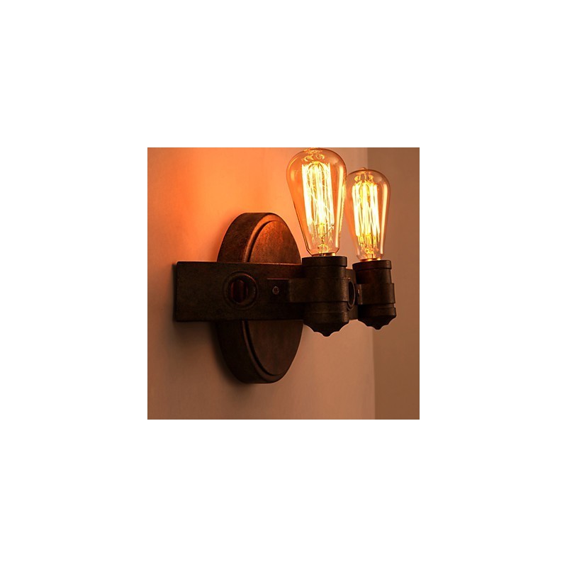 American Creative Restoring Ancient Ways Kované železné mačety v nástennej lampe