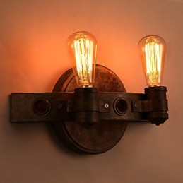 American Creative Restoring Ancient Ways Kované železné mačety v nástennej lampe