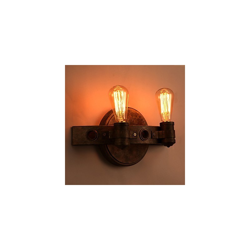 American Creative Restoring Ancient Ways Kované železné mačety v nástennej lampe