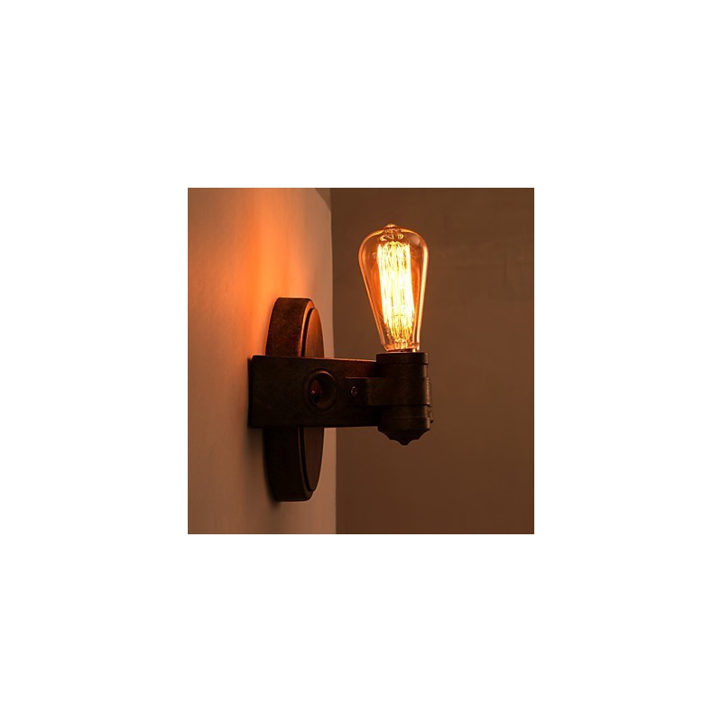American Creative Restoring Ancient Ways Kované železné mačety v nástennej lampe