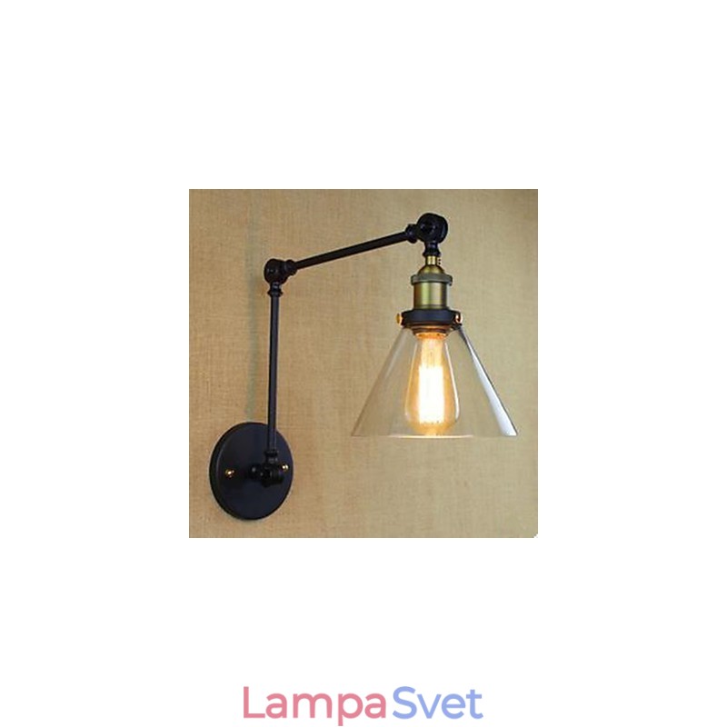 Dumb Black Restoring Ancient Ways Vidiecka reštaurácia Dekorácia kaviarne Sklenená nástenná lampa