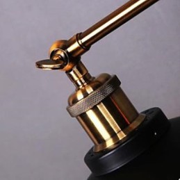 Vidiecka priemyselná retro nástenná lampa Dvojitá nástenná lampa Čierny dáždnik