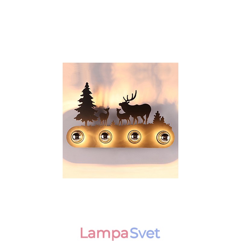 4 svetlá American Village Pastoral LOFT Style Spálne Aisle Iron Retro Nástenné lampy