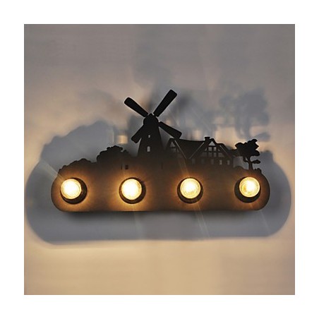 4 svetlá American Village Pastoral LOFT Style Spálne Aisle Iron Retro Nástenné lampy 4 svetlá American Village Pastoral LOFT Style Spálne Aisle Iron Retro Nástenné lampy