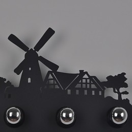 4 svetlá American Village Pastoral LOFT Style Spálne Aisle Iron Retro Nástenné lampy