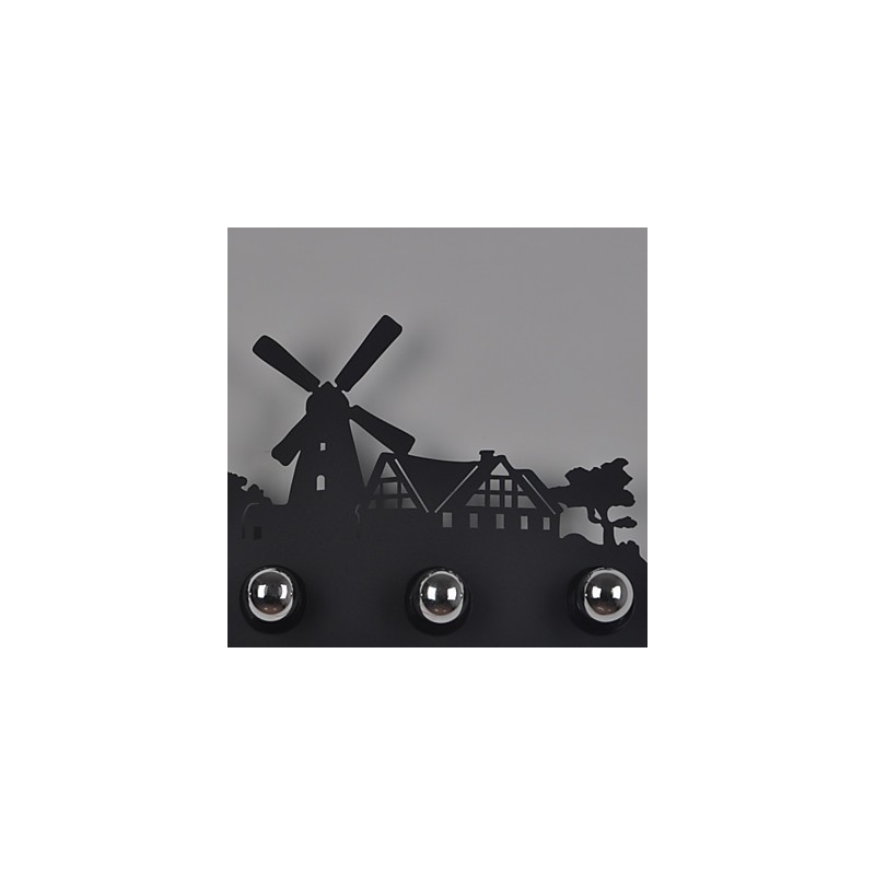 4 svetlá American Village Pastoral LOFT Style Spálne Aisle Iron Retro Nástenné lampy