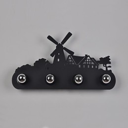 4 svetlá American Village Pastoral LOFT Style Spálne Aisle Iron Retro Nástenné lampy