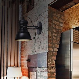 Nástenná nástenná lampa v štýle Art Deco Priemyselná železná nástenná nástenná lampa na vývesný štít