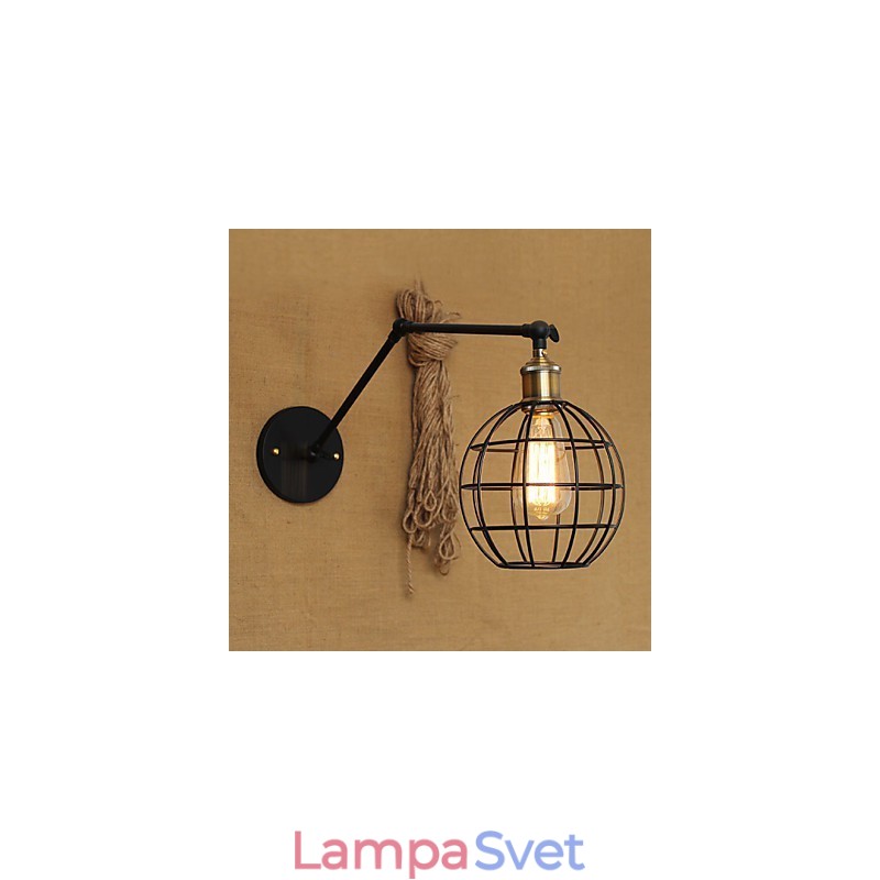 Nástenné svietniky Swing Lights Nástenné svietidlá na čítanie Mini štýl Rustic Lodge Metal