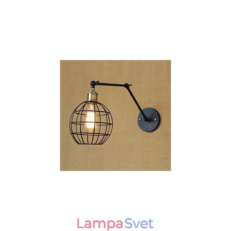 Nástenné svietniky Swing Lights Nástenné svietidlá na čítanie Mini štýl Rustic Lodge Metal