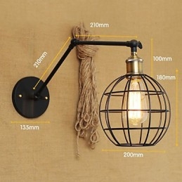 Nástenné svietniky Swing Lights Nástenné svietidlá na čítanie Mini štýl Rustic Lodge Metal