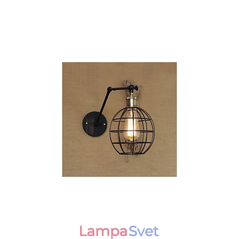 Nástenné svietniky Swing Lights Nástenné svietidlá na čítanie Mini štýl Rustic Lodge Metal