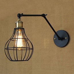 Nástenné svietniky Swing Lights Nástenné svietidlá na čítanie Mini štýl Rustic Lodge Metal