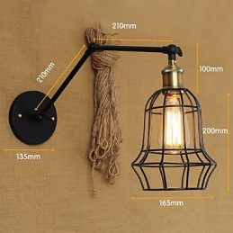 Nástenné svietniky Swing Lights Nástenné svietidlá na čítanie Mini štýl Rustic Lodge Metal