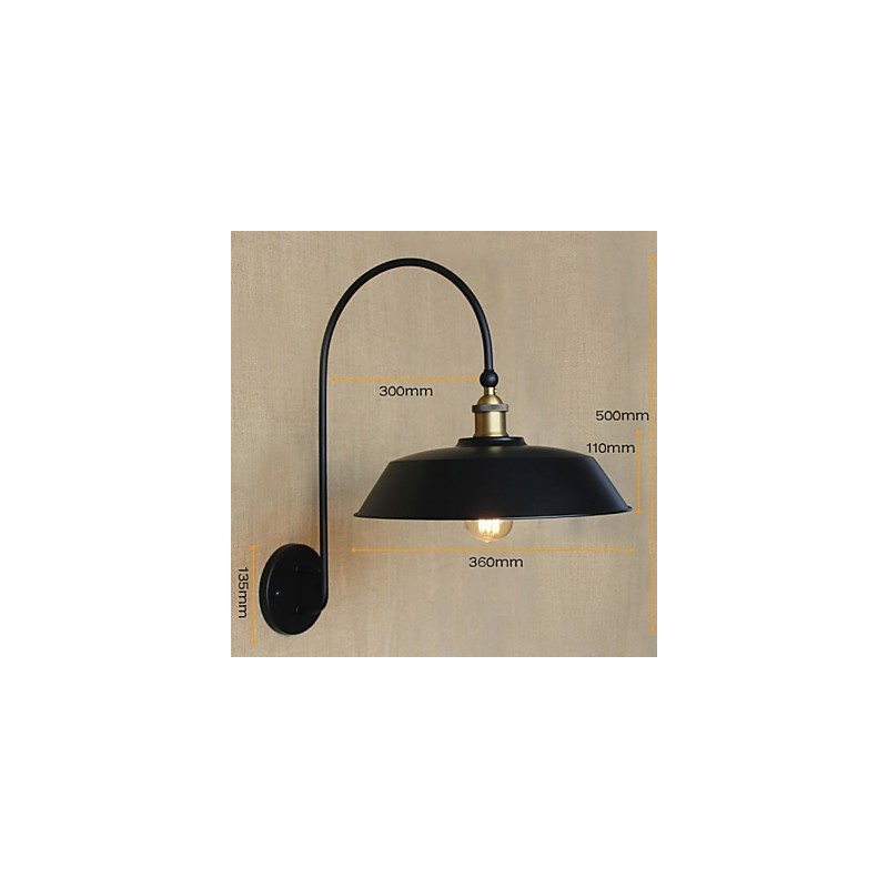 Creative American Country Iron Retro Okrúhla industriálna obývacia izba Balkónové schodiská do izby Dekoračná lampa