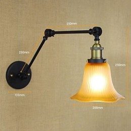 Nástenné svietniky Kúpeľňové osvetlenie Vonkajšie nástenné svietidlá Nástenné svietidlá na čítanie Rustic Lodge Metal