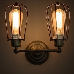 Loft American Country Iron Art Starožitná nástenná lampa Priemyselné svetlá