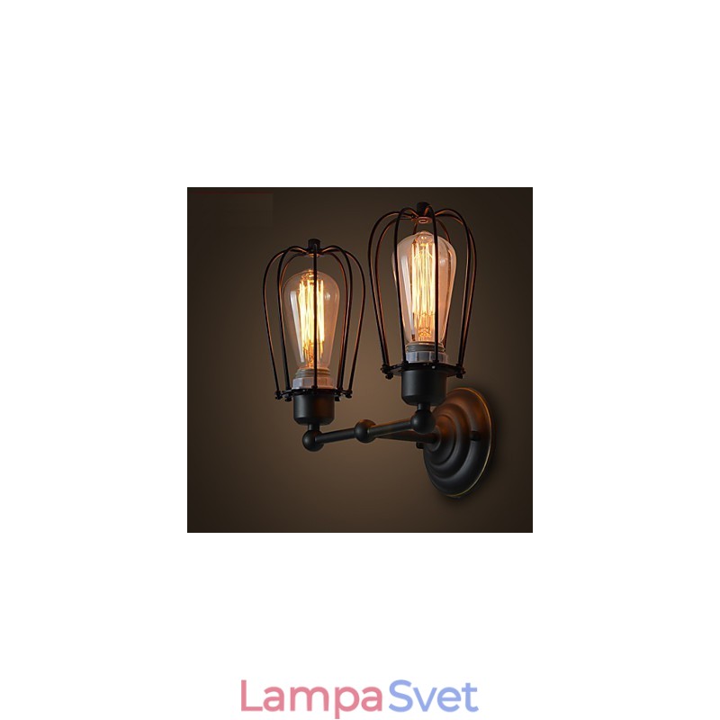 Loft American Country Iron Art Starožitná nástenná lampa Priemyselné svetlá