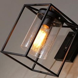 Americká country osobnosť podkrovia v severskom zmluvnom štýle nástenná lampa s bublinkovým sklom