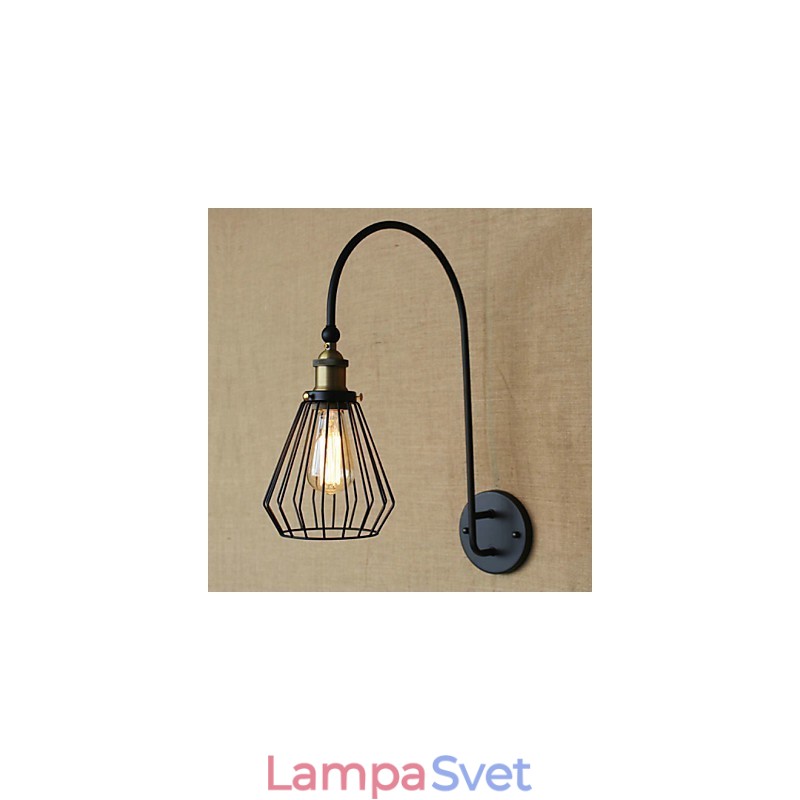 Kreatívna veľká jednohlavová dekoratívna nástenná lampa v retro móde v severskom stredomorskom štýle