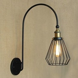 Kreatívna veľká jednohlavová dekoratívna nástenná lampa v retro móde v severskom stredomorskom štýle