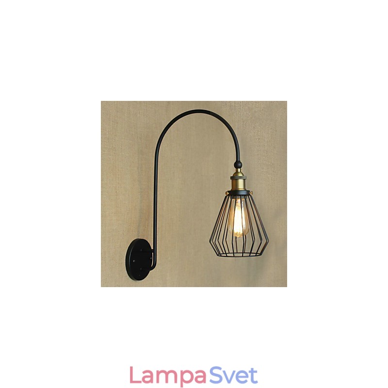 Kreatívna veľká jednohlavová dekoratívna nástenná lampa v retro móde v severskom stredomorskom štýle
