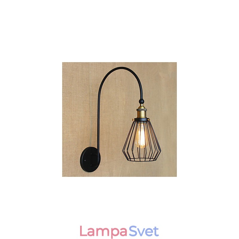 Kreatívna veľká jednohlavová dekoratívna nástenná lampa v retro móde v severskom stredomorskom štýle