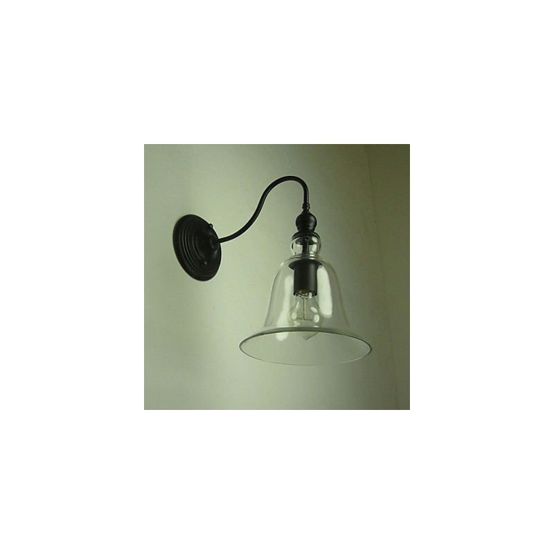 Vintage nástenná lampa One Light Steel and Glass
