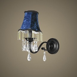 Krištáľová nástenná lampa s látkovým tienidlom Najpredávanejšia v Európe a USA