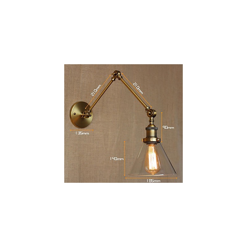 Retro Vintage Store Exkluzívne navrhnutá moderná nástenná nástenná lampa vo vstupnej hale z bronzového kostola