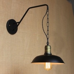 Jednoduchá a kreatívna osobná nástenná lampa Priemyselný reťazec Americká retro nástenná lampa do spálne so železnou uličkou