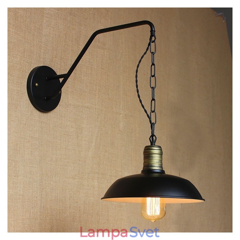 Jednoduchá a kreatívna osobná nástenná lampa Priemyselný reťazec Americká retro nástenná lampa do spálne so železnou uličkou