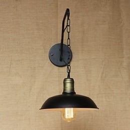 Jednoduchá a kreatívna osobná nástenná lampa Priemyselný reťazec Americká retro nástenná lampa do spálne so železnou uličkou